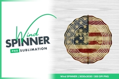 American Flag Wind Spinner Round Png Sublimation Design Product Image 1