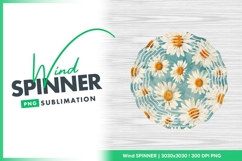 Daisy Wind Spinner Round Png Sublimation Design Product Image 1