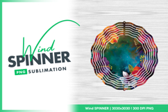 Colorful hibiscus flower arrangement wind spinner round png Product Image 1