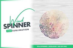 Wind Spinner Round Png Floral Watercolor Design Product Image 1