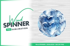 Blue Wind Spinner Round Png Sublimation Design Product Image 1