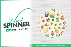 Wind Spinner Round Design with Fruit Pattern and Sublimation Product Image 1