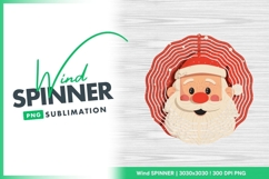Santa Claus Wind Spinner Round Png Design Product Image 1