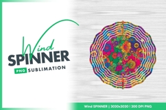 Colorful Floral Wind Spinner Round PNG Design Product Image 1