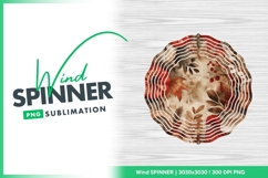 Autumnal Wind Spinner Round Png Design Product Image 1