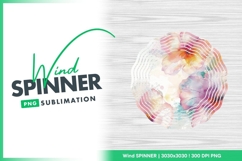 Floral Wind Spinner Round Png Design Product Image 1