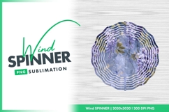 Beautiful wisteria flowers on a blue wind spinner Product Image 1