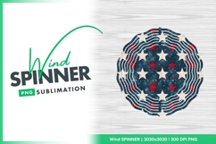 Patriotic Wind Spinner Round Png Design Product Image 1