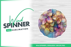 Colorful Floral Wind Spinner Round Png Design Product Image 1