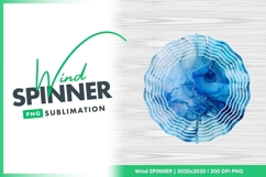 Blue Abstract Wind Spinner Design Product Image 1