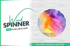 Abstract colorful alcohol ink texture wind spinner Product Image 1