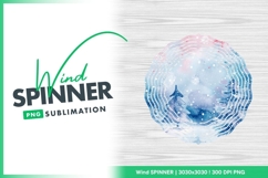 Watercolor Winter Scene Wind Spinner Product Image 1