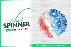 Patriotic Wind Spinner Round Png Design Product Image 1