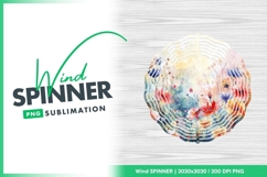 Floral Wind Spinner Round Png Design Product Image 1