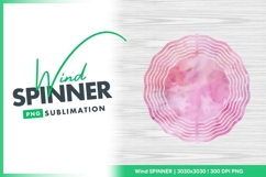 Pink Watercolor Wind Spinner Round Png Design Product Image 1