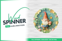 Colorful Gnome Wind Spinner Round Png Product Image 1