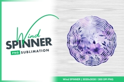 Watercolor Floral Wind Spinner Round Design Png Product Image 1