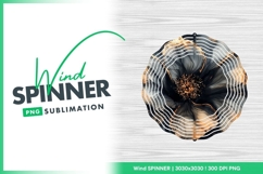 Abstract flower black gold ink artistic design wind spinner Product Image 1