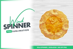 Yellow Paper Flower Wind Spinner Round Png Design Product Image 1