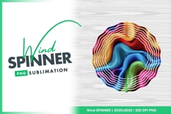 Colorful Abstract Wind Spinner Round Png Sublimation Design Product Image 1