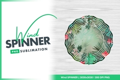 Tropical Wind Spinner Round Png Design Product Image 1