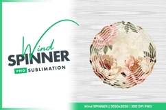 Floral Wind Spinner Round Png Design Product Image 1