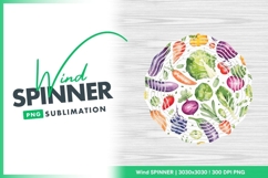 Watercolor Wind Spinner Round Design Product Image 1