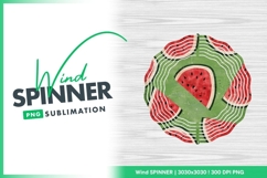 Watermelon Wind Spinner Round Png Design Product Image 1