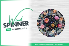 Floral Wind Spinner Round Png Design Product Image 1