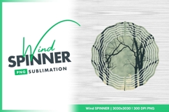 Wind Spinner Round Png with Forest Silhouette Design Product Image 1