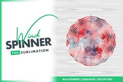 Watercolor Floral Wind Spinner Round Design Product Image 1