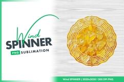 Yellow Wind Spinner Round Png Design Product Image 1