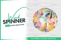 Colorful Abstract Wind Spinner Round Png Design Product Image 1