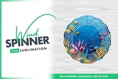 Underwater Scene with Fish and Wind Spinner Round Png Product Image 1