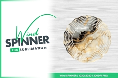 Abstract Gold and Gray Wind Spinner Round Png Design Product Image 1