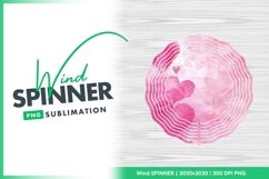 Pink Watercolor Wind Spinner Round Png Design Product Image 1