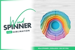 Rainbow color paper cut wind spinner round Product Image 1