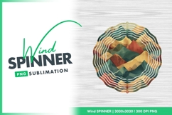 Mountain Landscape Wind Spinner Round Png Product Image 1