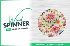 Floral Wind Spinner Round Png Design Product Image 1
