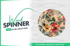 Floral Wind Spinner Round Png Design Product Image 1