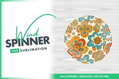 Floral Wind Spinner Round Png Design Product Image 1