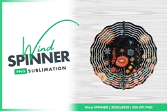 Floral Wind Spinner Round Png Design Product Image 1