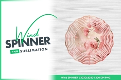 Floral Wind Spinner Round Design Product Image 1