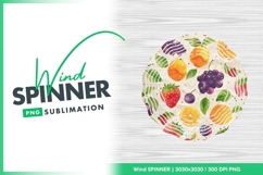 Watercolor Fruit Wind Spinner Design Product Image 1
