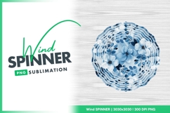 Floral Wind Spinner Round Png Design Product Image 1