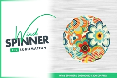 Colorful Floral Wind Spinner Round Png Design Product Image 1