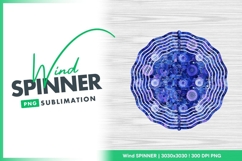 Blue and Purple Wind Spinner Round Png Design Product Image 1