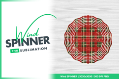 Grunge red green plaid seamless background Wind Spinner Product Image 1