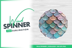 Colorful Wind Spinner Round P N G Sublimation Design Product Image 1