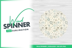 Abstract Circles and Text Wind Spinner Round Png Design Product Image 1